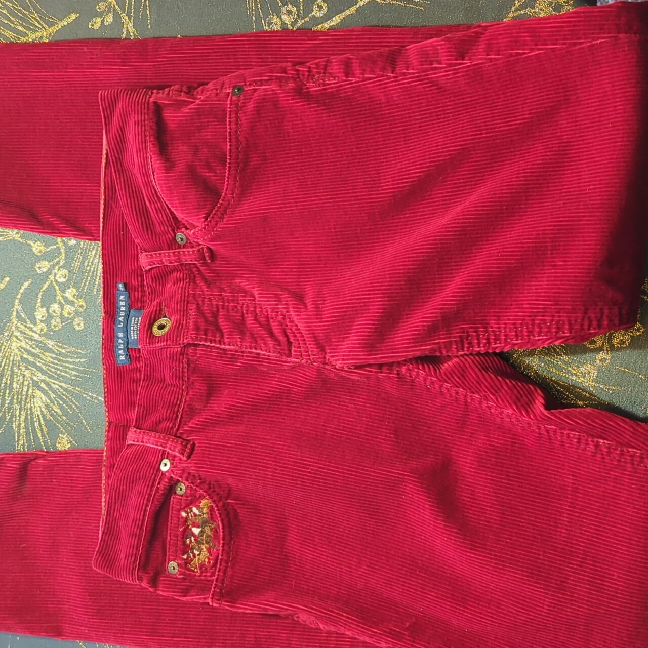 Ralph Lauren Thompson 650 Red Corduroy Jeans